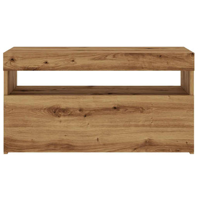 TV-Schrank mit LED-Leuchten Artisan-Eiche 75x35x40 cm