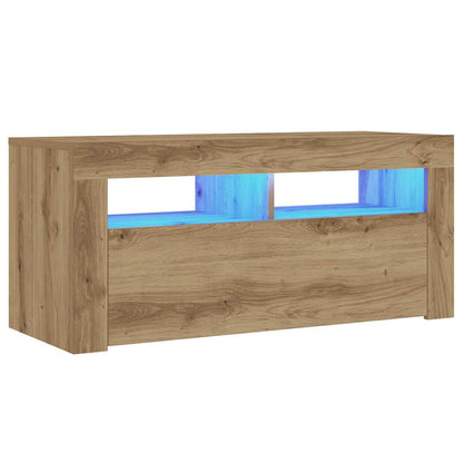 TV-Schrank mit LED-Leuchten Artisan-Eiche 90x35x40 cm