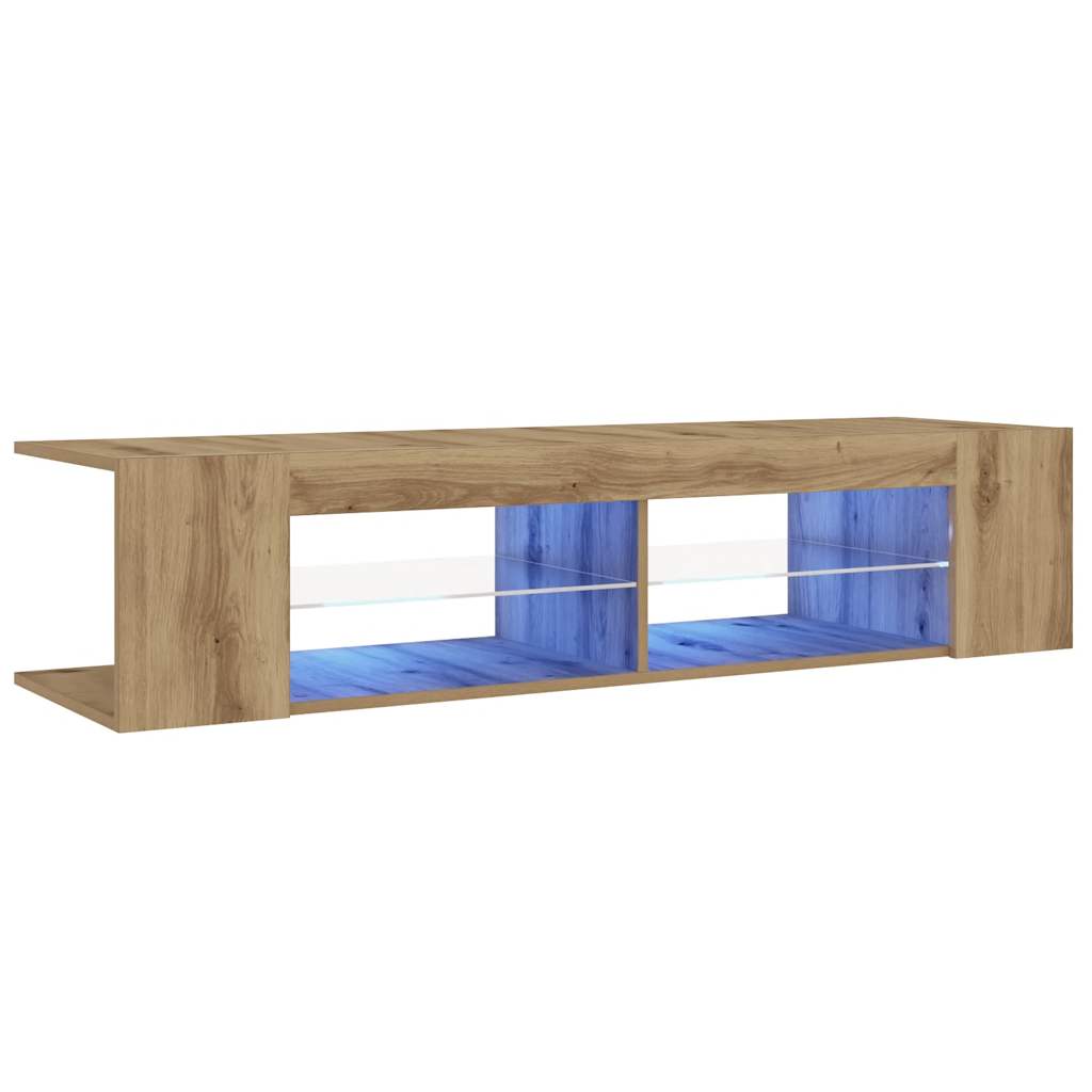 TV-Schrank mit LED-Leuchten Artisan-Eiche 135x39x30 cm