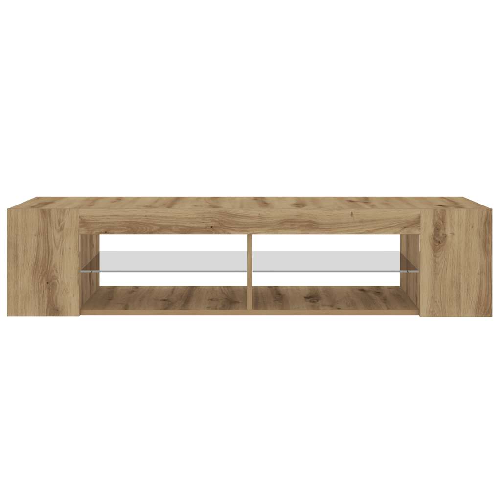 TV-Schrank mit LED-Leuchten Artisan-Eiche 135x39x30 cm