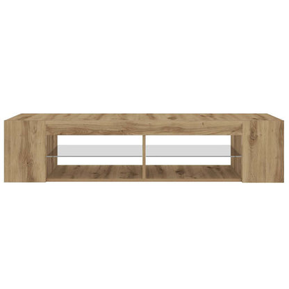 TV-Schrank mit LED-Leuchten Artisan-Eiche 135x39x30 cm