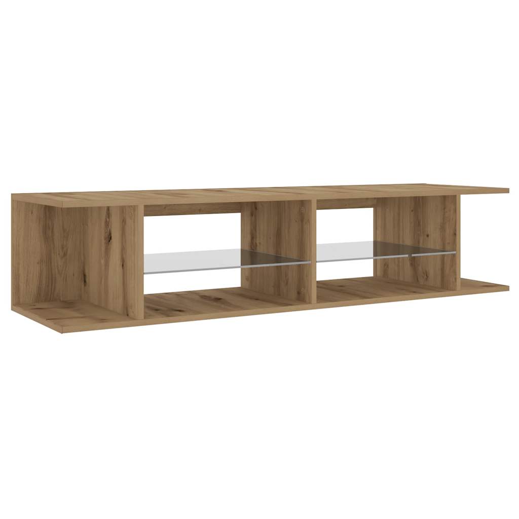 TV-Schrank mit LED-Leuchten Artisan-Eiche 135x39x30 cm