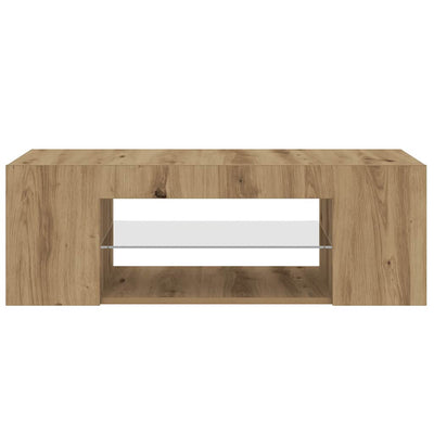 TV-Schrank mit LED-Leuchten Artisan-Eiche 90x39x30 cm