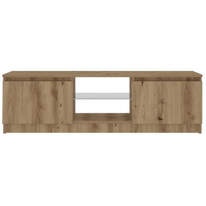 TV-Schrank mit LED-Leuchten Artisan-Eiche 120x30x36 cm