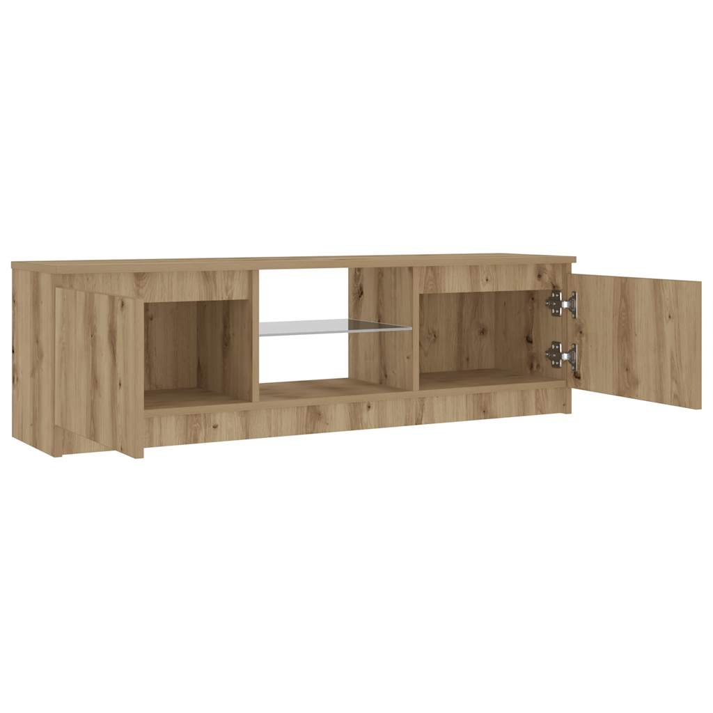 TV-Schrank mit LED-Leuchten Artisan-Eiche 120x30x36 cm