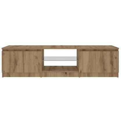 TV-Schrank mit LED-Leuchten Artisan-Eiche 140x40x35,5 cm