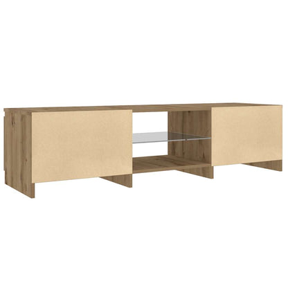 TV-Schrank mit LED-Leuchten Artisan-Eiche 140x40x35,5 cm