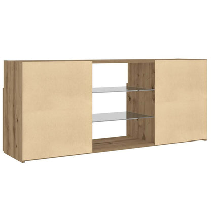 TV-Schrank mit LED-Leuchten Artisan-Eiche 120x30x50 cm