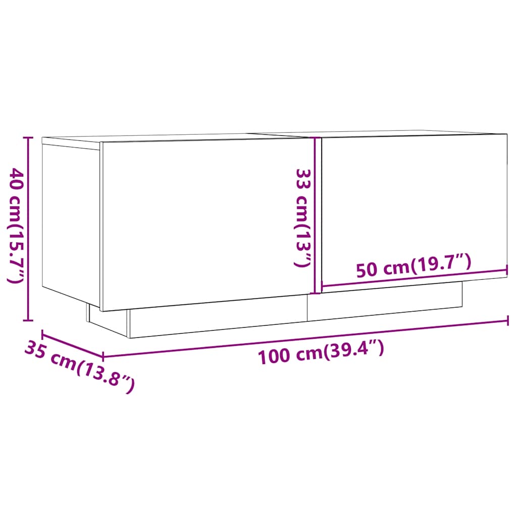 TV-Schrank Altholz-Optik 100x35x40 cm Holzwerkstoff