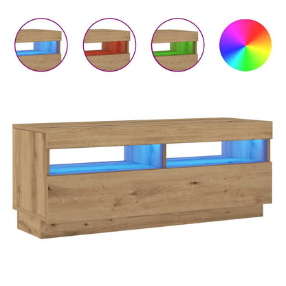 TV-Schrank mit LED-Leuchten Artisan-Eiche 100x35x40 cm