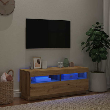 TV-Schrank mit LED-Leuchten Artisan-Eiche 100x35x40 cm