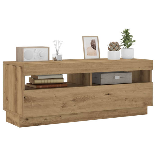 TV-Schrank mit LED-Leuchten Artisan-Eiche 100x35x40 cm