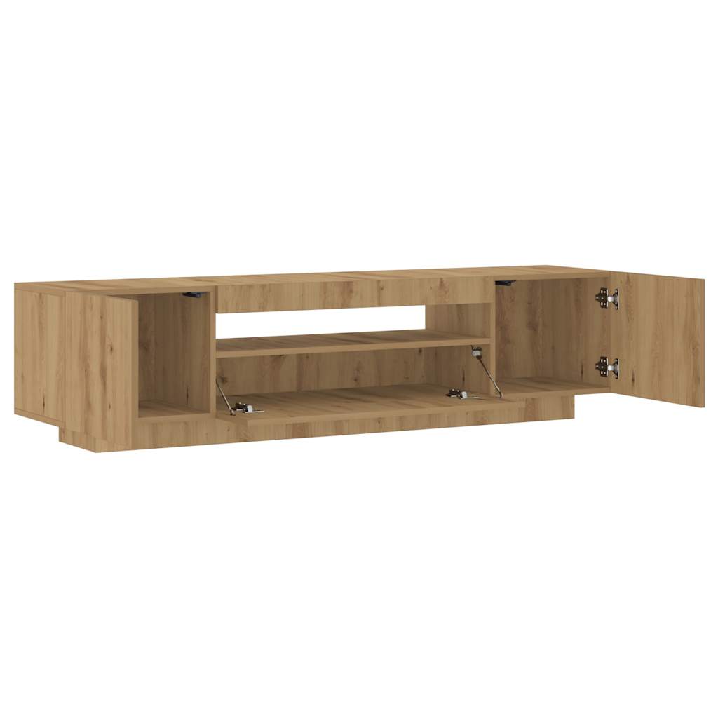 TV-Schrank mit LED-Leuchten Artisan-Eiche 160x35x40 cm