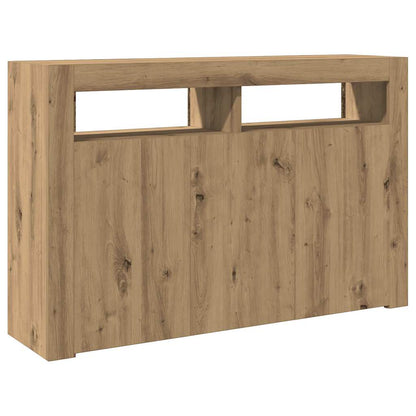 Sideboard mit LED-Leuchten Artisan-Eiche 115,5x30x75 cm