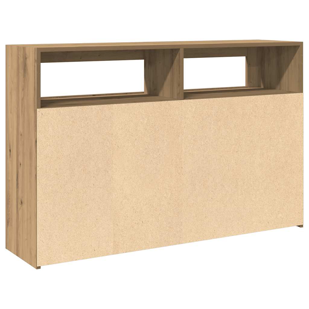 Sideboard mit LED-Leuchten Artisan-Eiche 115,5x30x75 cm