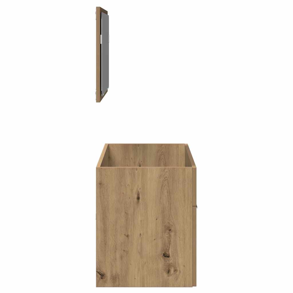 Badschrank mit Spiegel Artisan-Eiche Holzwerkstoff