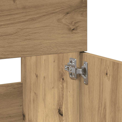 Badschrank mit Spiegel Artisan-Eiche Holzwerkstoff