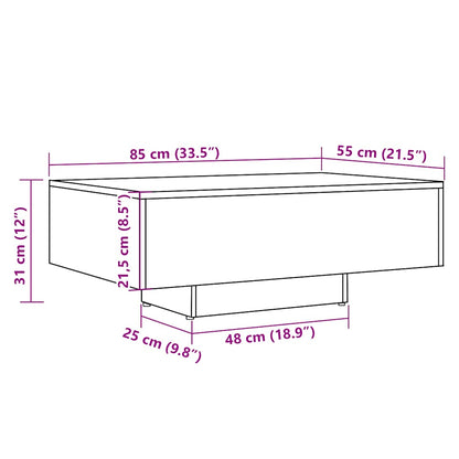 Couchtisch Altholz-Optik 85x55x31 cm Holzwerkstoff