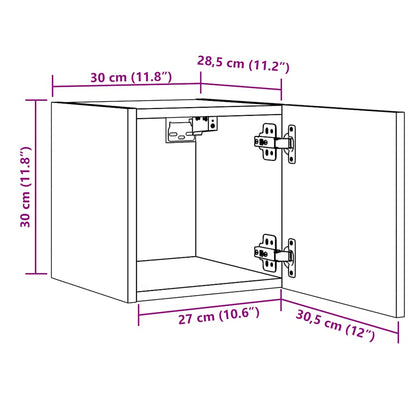 TV-Wandschrank Altholz-Optik 30,5x30x30 cm