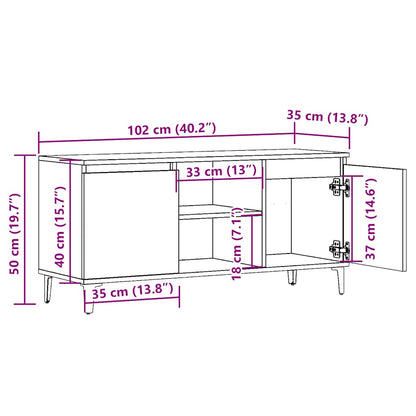 TV-Schrank Artisan-Eiche 102x35x50 cm Holzwerkstoff