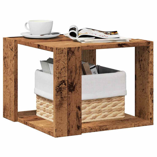 Couchtisch Altholz-Optik 40x40x30 cm Holzwerkstoff