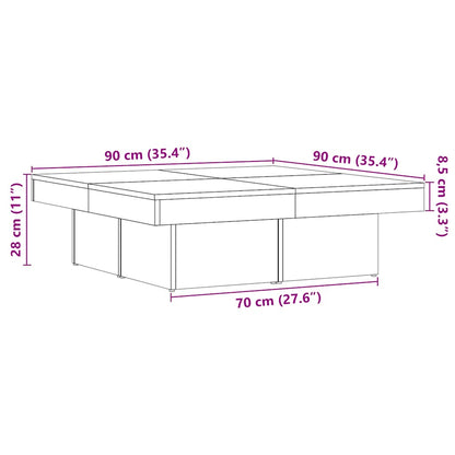 Couchtisch Altholz-Optik 90x90x28 cm Holzwerkstoff