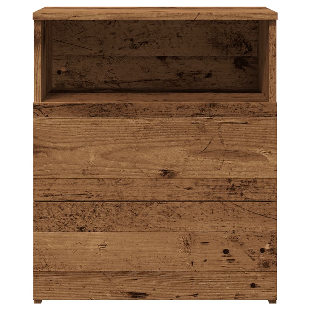 Nachttische 2 Stk. Altholz-Optik 50x32x60 cm Holzwerkstoff