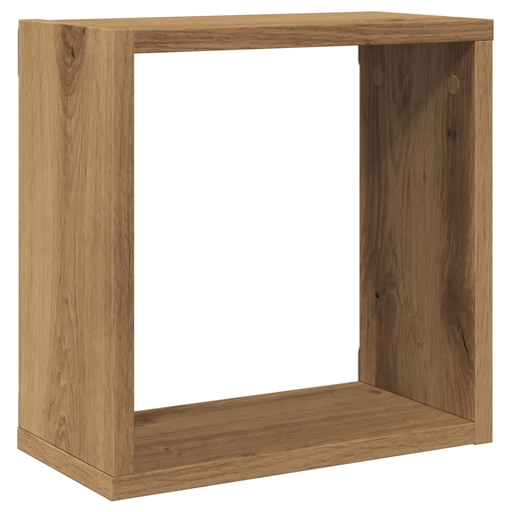 Würfel-Wandregale 2 Stk. Artisan-Eiche 30x15x30 Holzwerkstoff