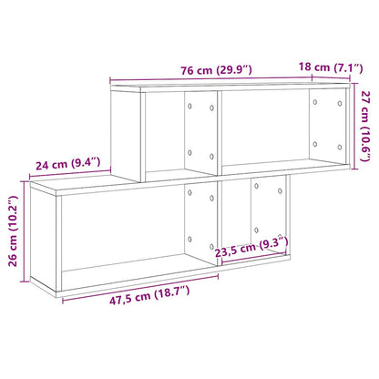 Wandregal Altholz-Optik 100x18x53 cm Holzwerkstoff