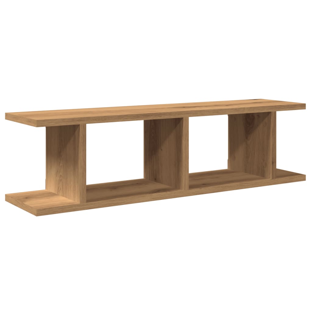 Wandregale 2 Stk. Artisan-Eiche 75x18x20 cm Holzwerkstoff