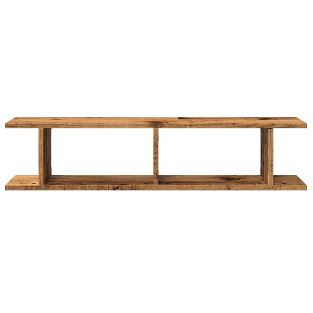 Wandregale 2 Stk. Altholz-Optik 90x18x20 cm Holzwerkstoff