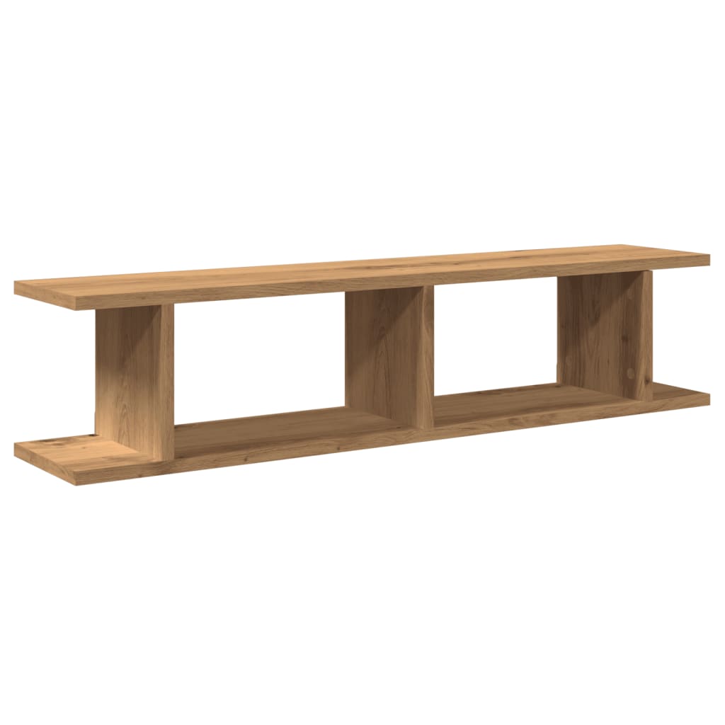 Wandregale 2 Stk. Artisan-Eiche 90x18x20 cm Holzwerkstoff