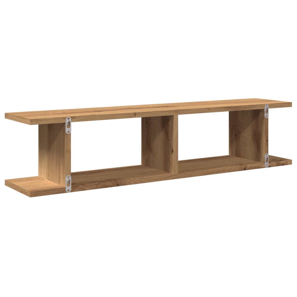 Wandregale 2 Stk. Artisan-Eiche 90x18x20 cm Holzwerkstoff