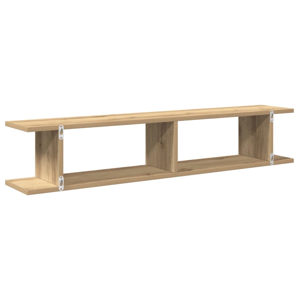 Wandregale 2 Stk. Artisan-Eiche 105x18x20 cm Holzwerkstoff