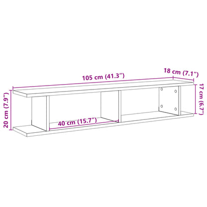 Wandregale 2 Stk. Artisan-Eiche 105x18x20 cm Holzwerkstoff