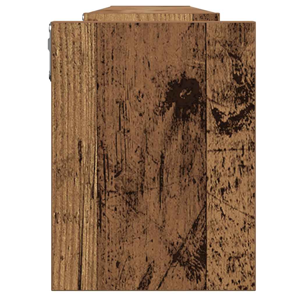 Wandregale 2 Stk. Altholz-Optik 100x15x20 cm Holzwerkstoff