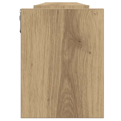 Wandregale 2 Stk. Artisan-Eiche 100x15x20 cm Holzwerkstoff