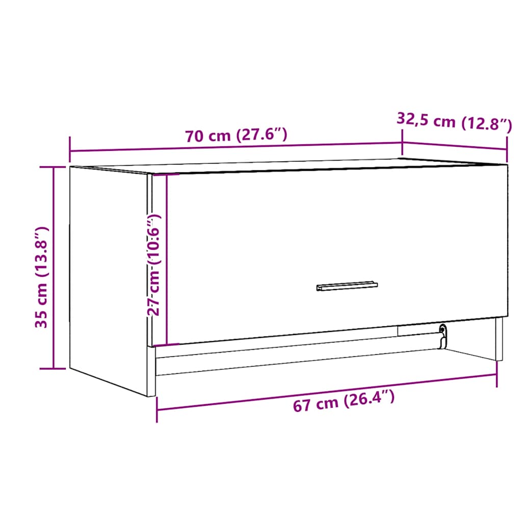 Kleiderschrank Artisan-Eiche 70x32,5x35 cm Holzwerkstoff