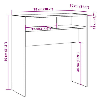 Konsolentisch Altholz-Optik 78x30x80 cm Holzwerkstoff