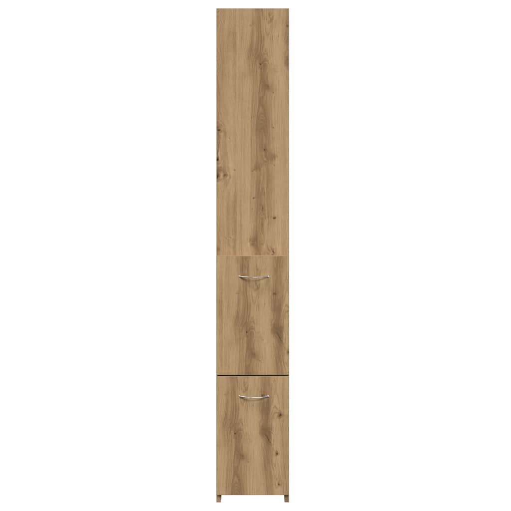 Badschrank Artisan-Eiche 25x25x170 cm Holzwerkstoff