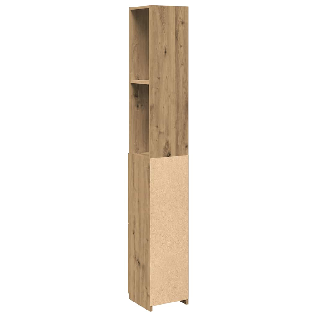 Badschrank Artisan-Eiche 25x25x170 cm Holzwerkstoff