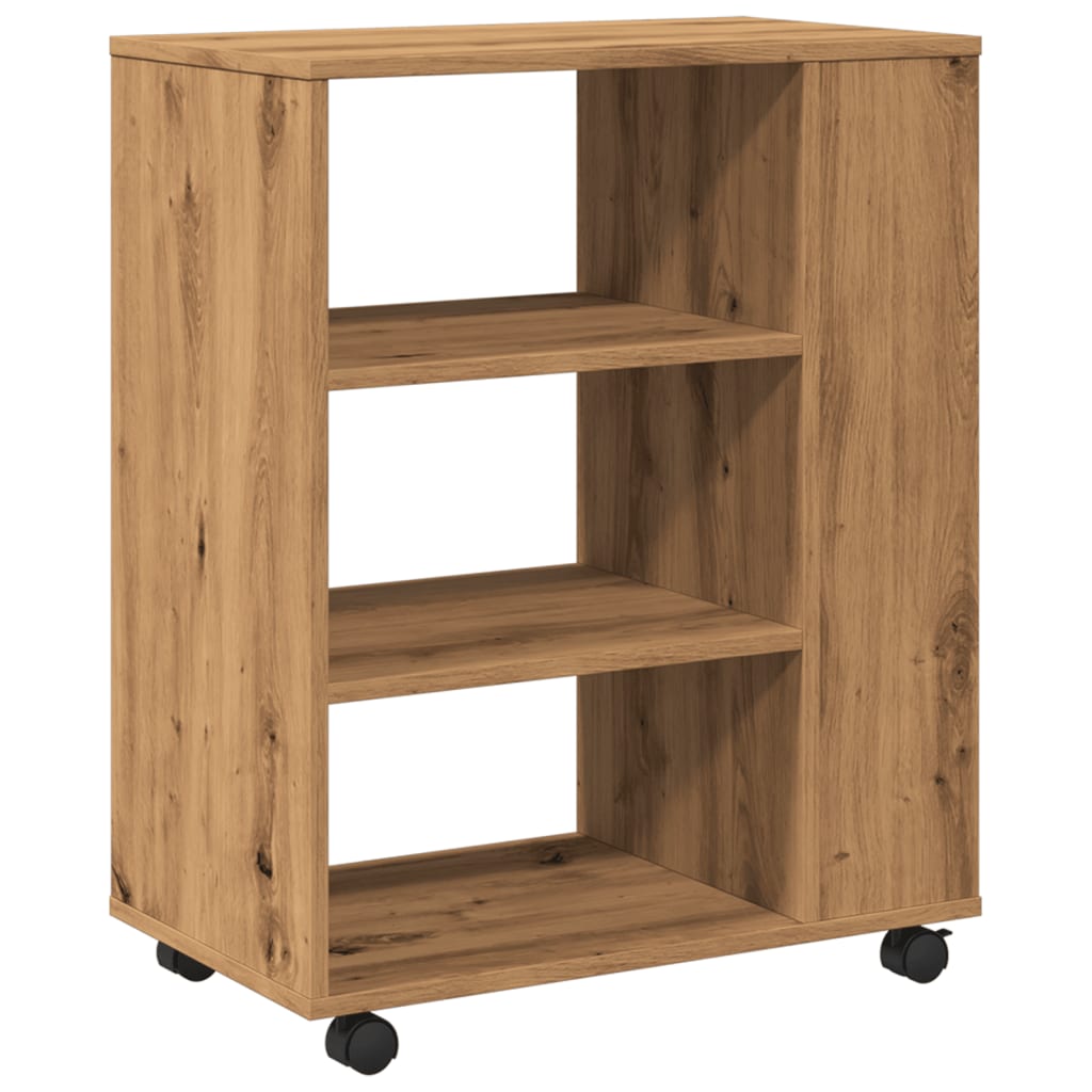 Rollcontainer Artisan-Eiche 60x35x75 cm Holzwerkstoff