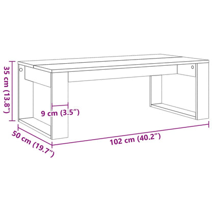 Couchtisch Altholz-Optik 102x50x35 cm Holzwerkstoff