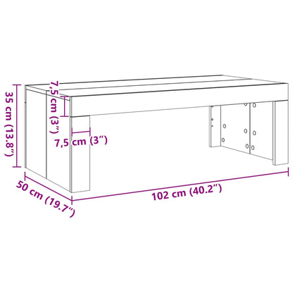 Couchtisch Artisan-Eiche 102x50x35 cm Holzwerkstoff