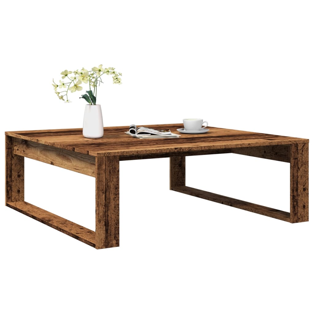 Couchtisch Altholz-Optik 100x100x35 cm Holzwerkstoff