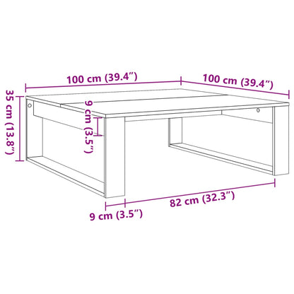 Couchtisch Artisan-Eiche 100x100x35 cm Holzwerkstoff