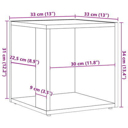 Beistelltisch Altholz-Optik 33x33x34 cm Holzwerkstoff