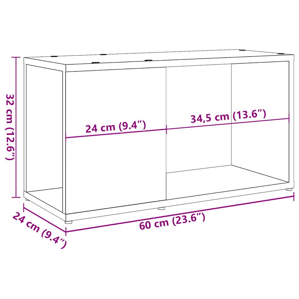 TV-Schrank Artisan-Eiche 60x24x32 cm Holzwerkstoff