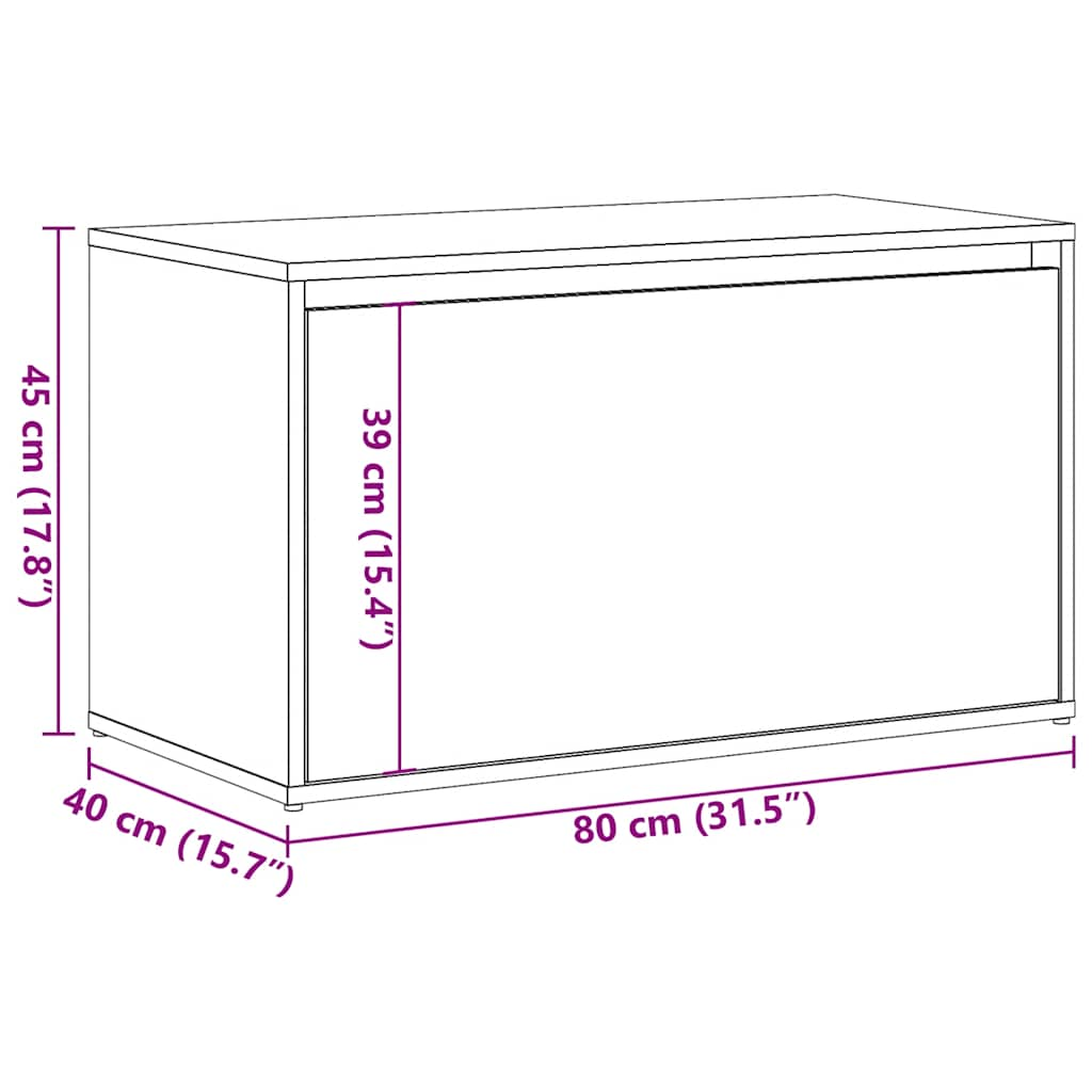 Flurbank 80x40x45 cm Artisan-Eiche Holzwerkstoff