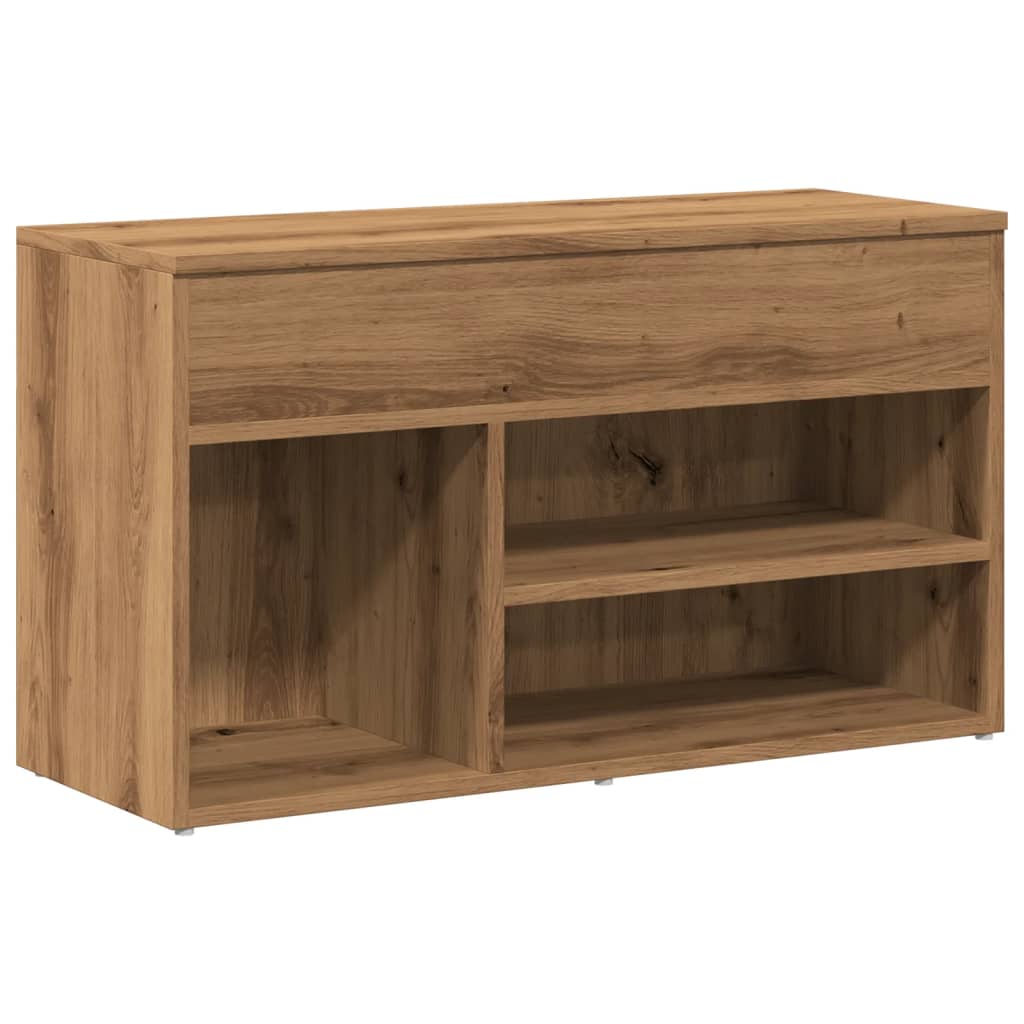 Schuhbank Artisan-Eiche 80x30x45 cm Holzwerkstoff